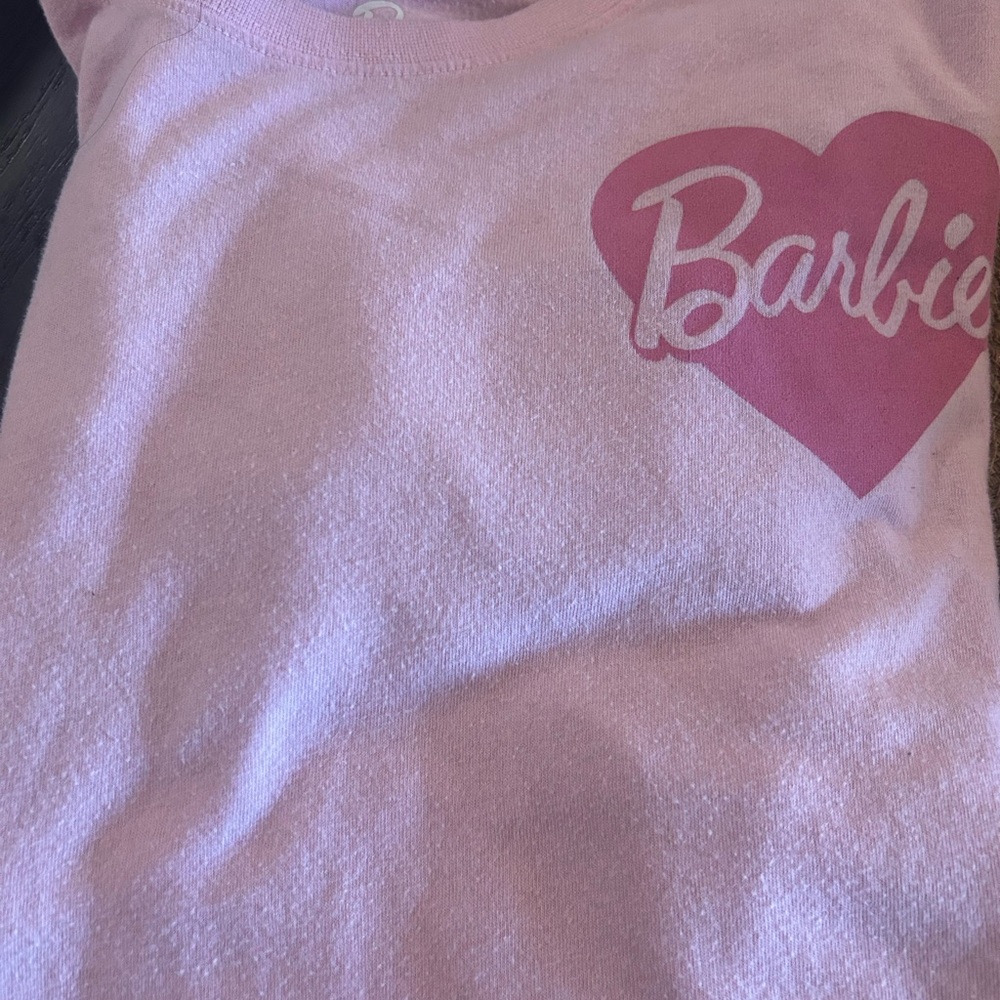 Pink Barbie Heart T-Shirt Girls XL